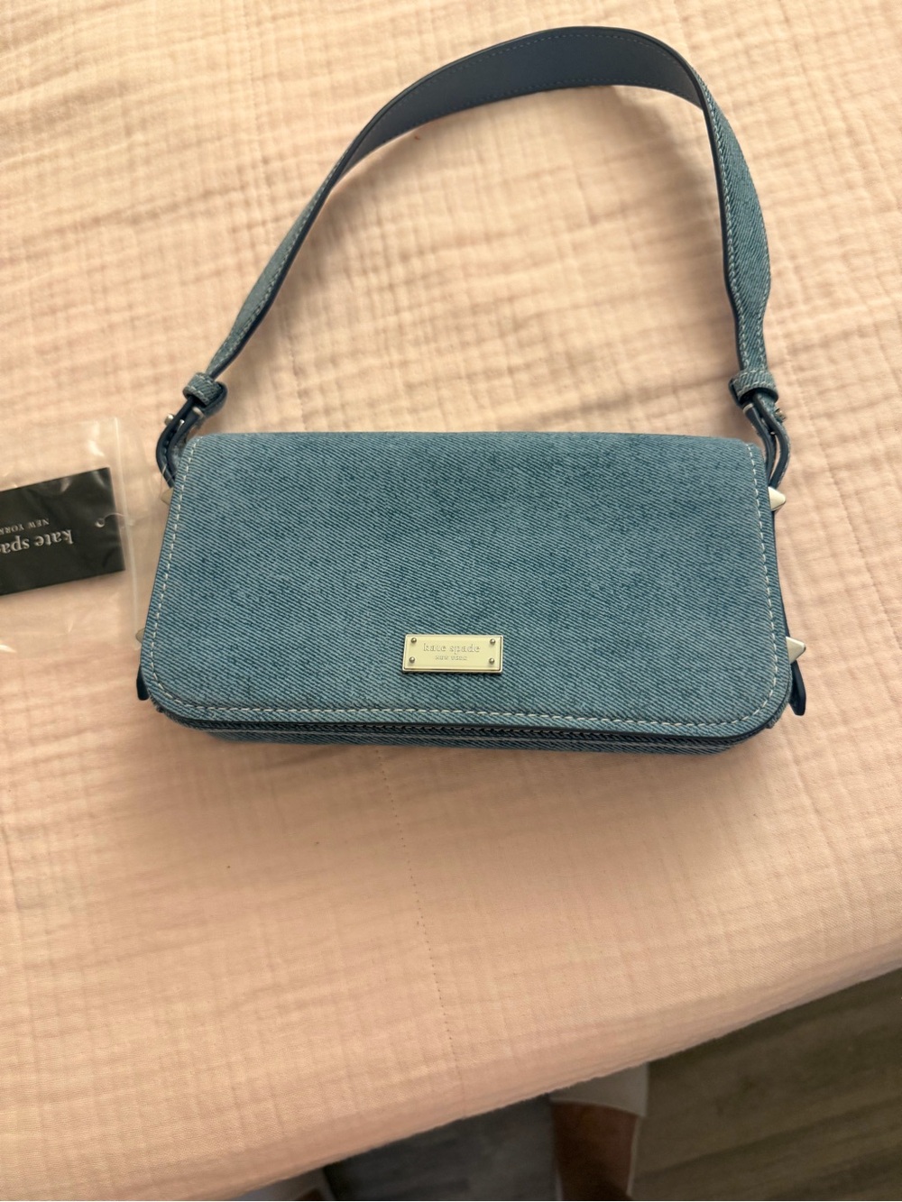 kate spade Denim Shoulder Bag in Blue